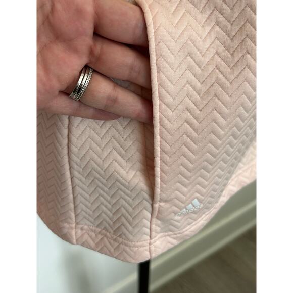 Adidas Pink ZigZag Textured Full Zip Jacket, Size Small - Picture 5 of 11